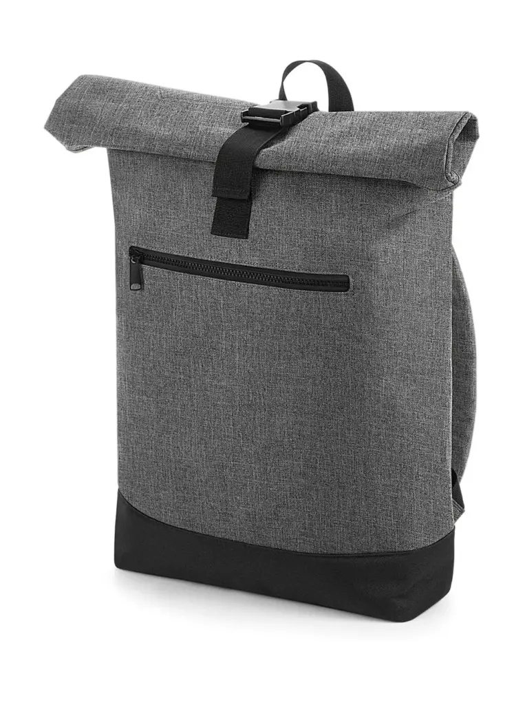 01729 - Roll-Top Backpack, grey marl/black — productfoto 2