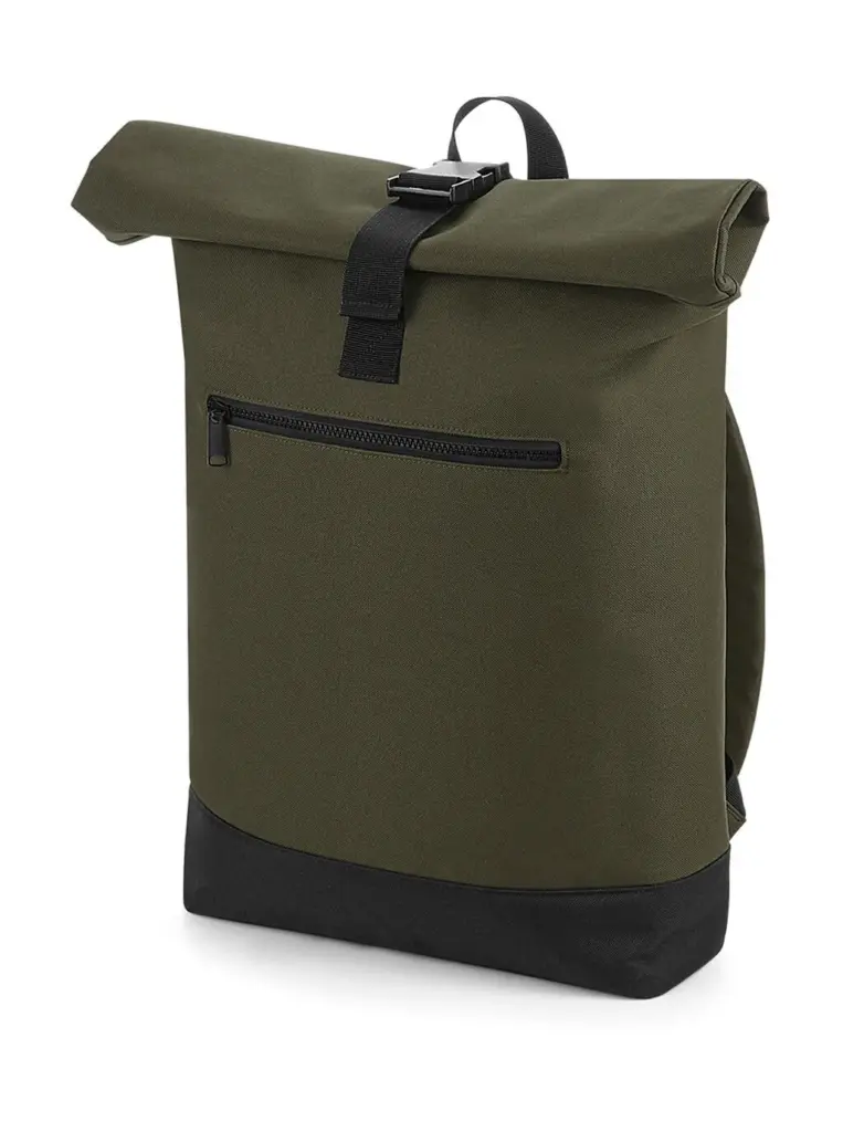 01729 - Roll-Top Backpack, military green — productfoto 4