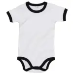 01947 - Baby Ringer Bodysuit, white / black — productfoto 3