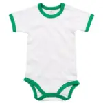01947 - Baby Ringer Bodysuit, white/kelly green organic — productfoto 5