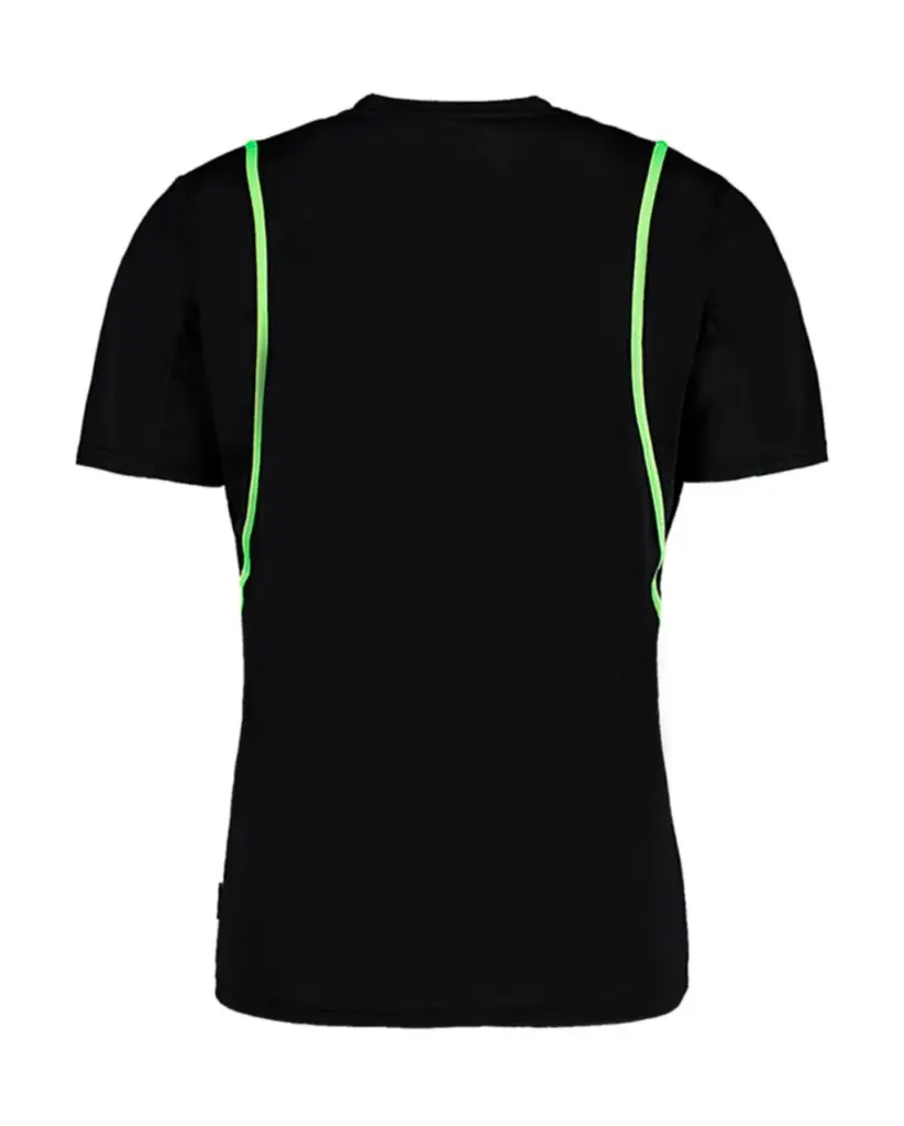 02111 - Regular Fit Cooltex® Contrast Tee, black/fluorescent lime — productfoto 3