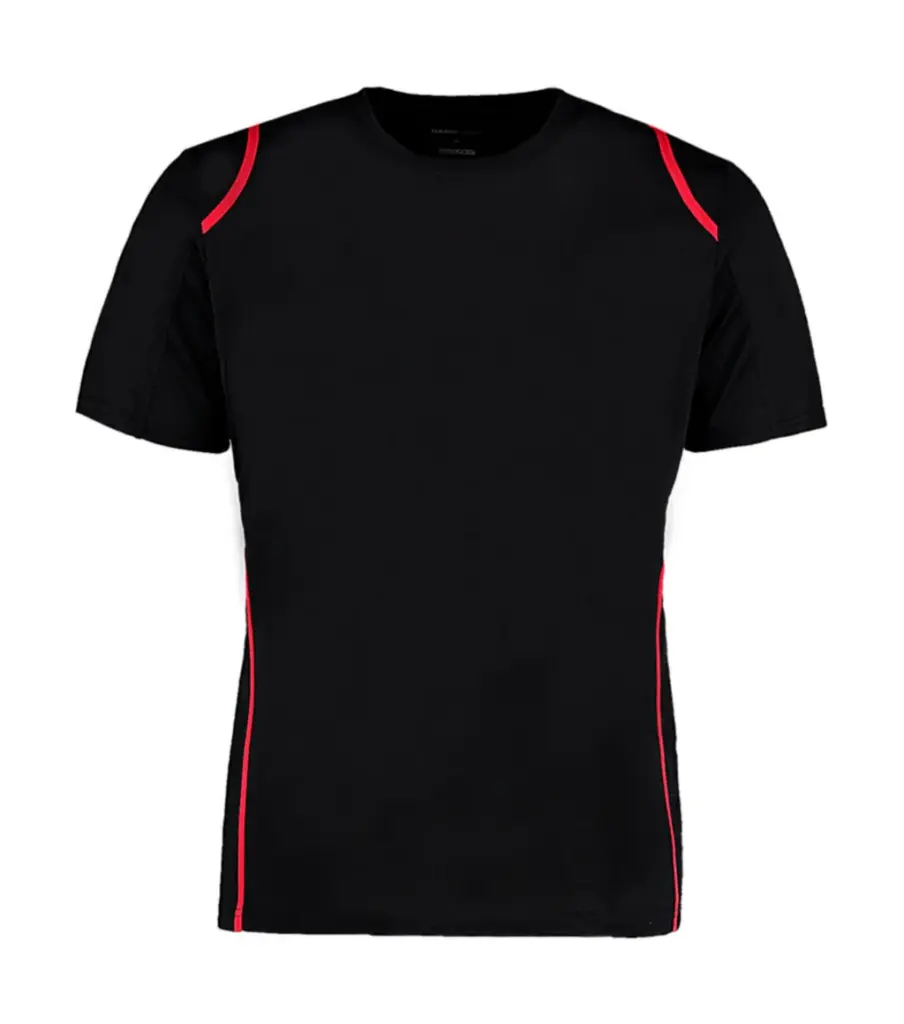 02111 - Regular Fit Cooltex® Contrast Tee, black / red — productfoto 2