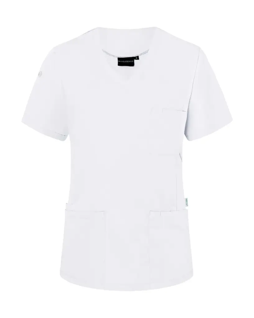 02967 - Ladies' Slip-on Tunic Essential Short Sl., white