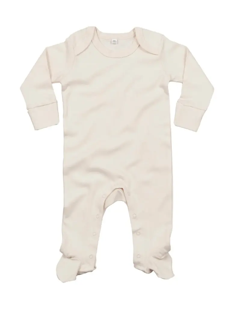 03047 - Baby Sleepsuit with Scratch Mitts, organic natural — productfoto 2