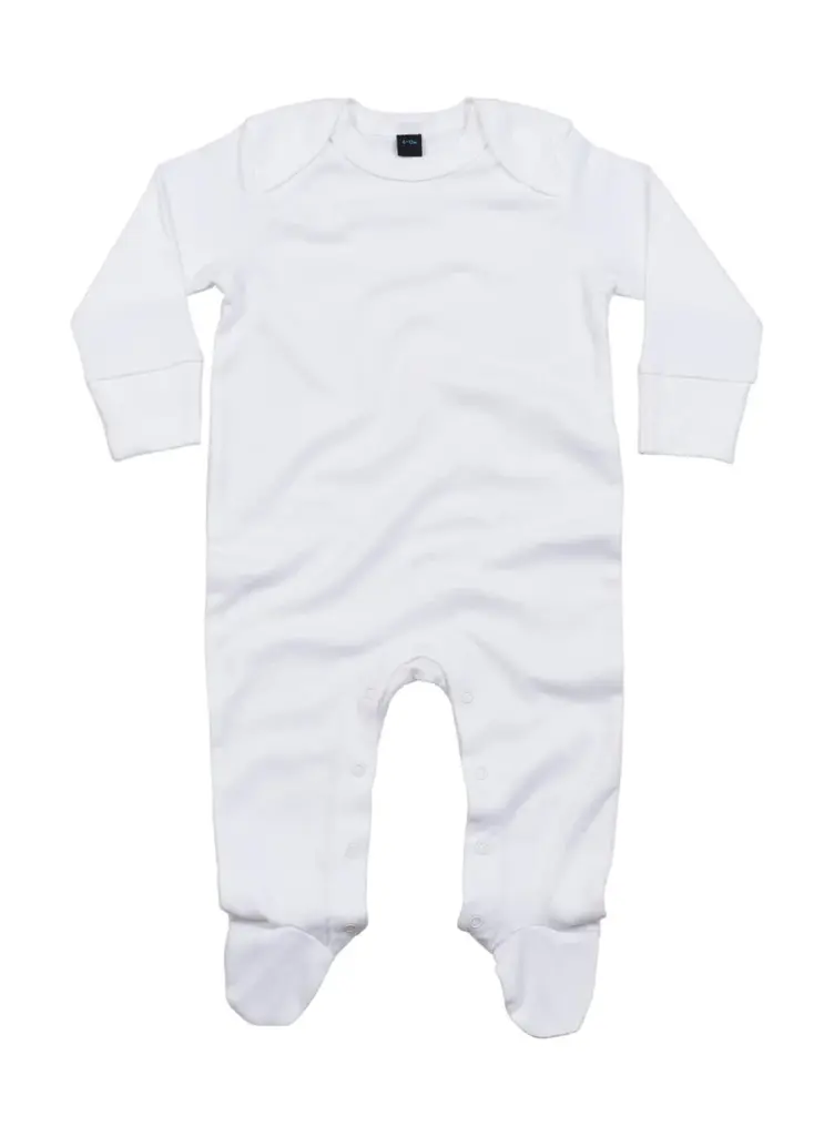 03047 - Baby Sleepsuit with Scratch Mitts, white