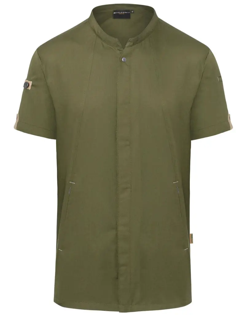 03667 - Short-Sleeve Chef Jacket Green-Generation, moss green