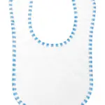 04264 - Arno Baby Bib, white/baby blue