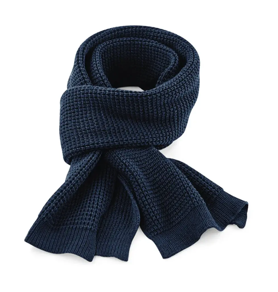 055_69_201_f-2015_01jpg - Hidalgo 05569 - Classic Waffle Knit Scarf, french navy — productfoto 2
