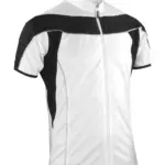 06433 - Bike Full Zip Top, white / black