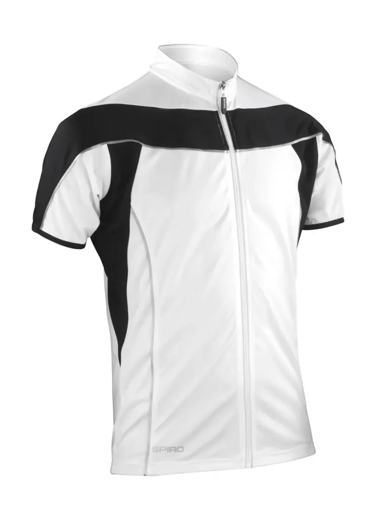 06433 - Bike Full Zip Top, white / black