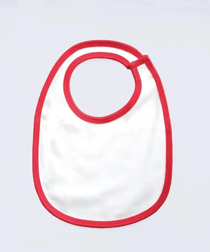 06947 - Single Layer Bib, white / red — productfoto 3