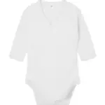 07047 - Baby Long Sleeve Kimono Bodysuit, white