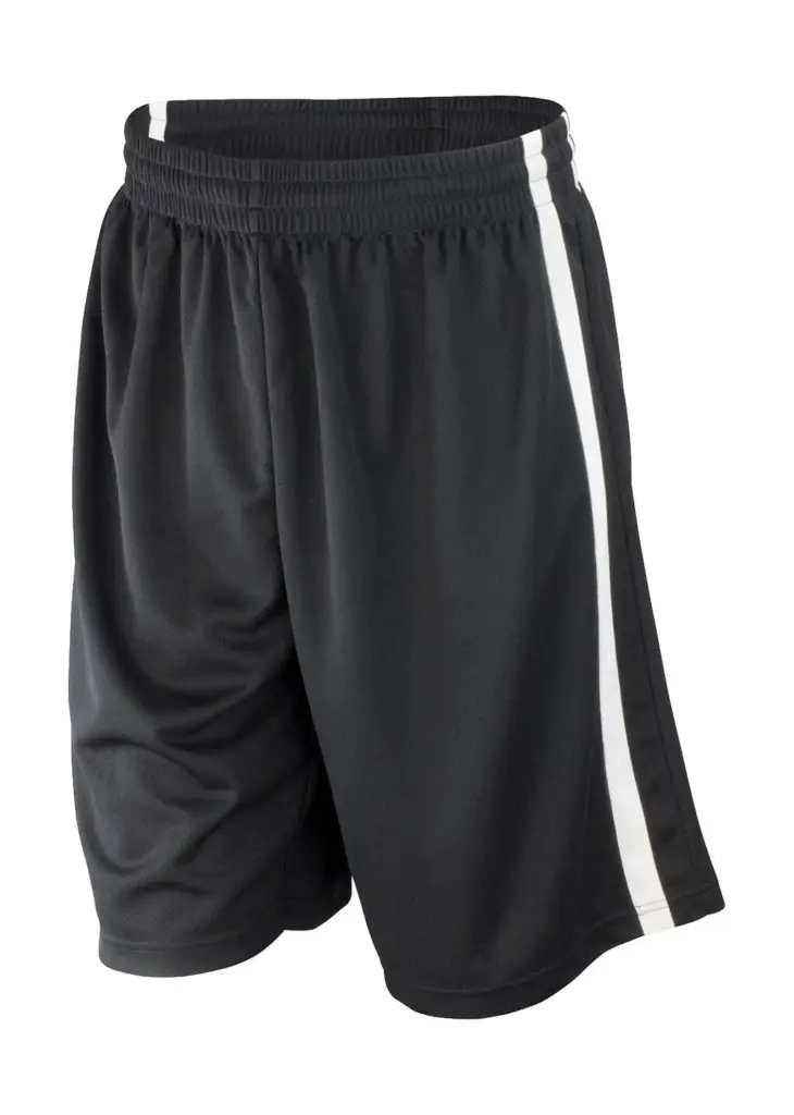09233 - Men's Quick Dry Basketball Shorts, black/white — productfoto 2