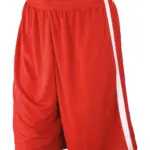 09233 - Men's Quick Dry Basketball Shorts, red / white — productfoto 4