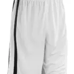09233 - Men's Quick Dry Basketball Shorts, white / black