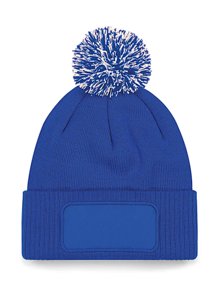 09569 - Snowstar® Patch Beanie, bright royal / off white — productfoto 5