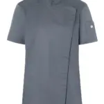 09867 - Short-Sleeve Ladies' Chef Jacket Modern-Look, anthracite — productfoto 3