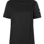 09867 - Short-Sleeve Ladies' Chef Jacket Modern-Look, black — productfoto 2