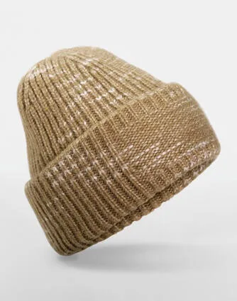 10069 - Chunky Knitted Patch Beanie, espresso haze — productfoto 4