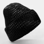 10069 - Chunky Knitted Patch Beanie, midnight haze — productfoto 2