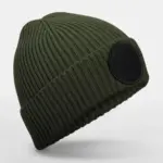 10169 - Circular Fashion Patch Beanie, olive green / black — productfoto 5