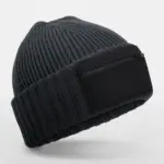 10269 - Zip Patch Beanie, graphite grey / black — productfoto 2