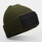 10269 - Zip Patch Beanie, military green / black — productfoto 3