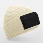 10269 - Zip Patch Beanie, sand / black — productfoto 4