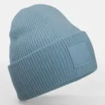10369 - Deep Cuffed Tonal Patch Beanie, dusty blue — productfoto 4