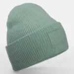 10369 - Deep Cuffed Tonal Patch Beanie, dusty green — productfoto 6