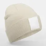 10469 - Appliqué Patch Beanie, oatmeal/white — productfoto 5