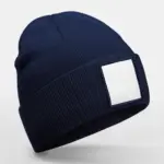 10469 - Appliqué Patch Beanie, oxford navy/white — productfoto 2