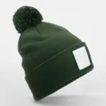 10569 - Appliqué Patch Pom Beanie, olive green/white — productfoto 3