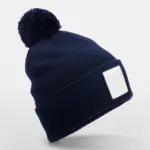 10569 - Appliqué Patch Pom Beanie, oxford navy/white — productfoto 2