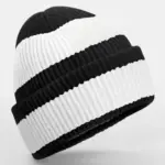 10769 - Colour Block Beanie, black/soft white — productfoto 3