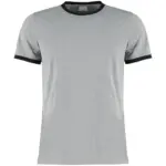 10811 - Fashion Fit Ringer Tee, light grey marl/black — productfoto 3