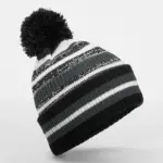 10869 - Multi-Sport Fan Beanie, black/graphite grey/white — productfoto 2