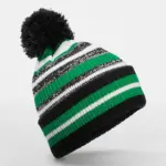 10869 - Multi-Sport Fan Beanie, black/kelly green/white