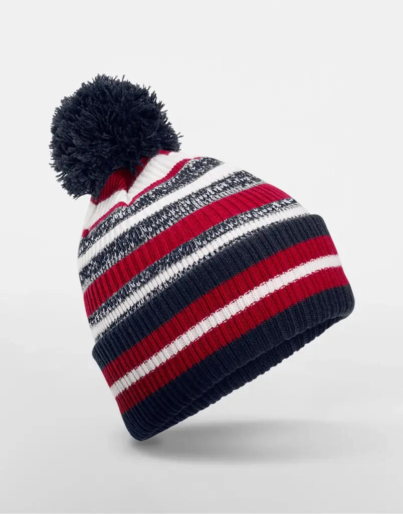 10869 - Multi-Sport Fan Beanie, french navy/classic red/white — productfoto 5