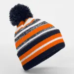 10869 - Multi-Sport Fan Beanie, french navy/orange/white — productfoto 3