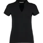 10911 - Regular Fit Mandarin Collar Top, black — productfoto 2