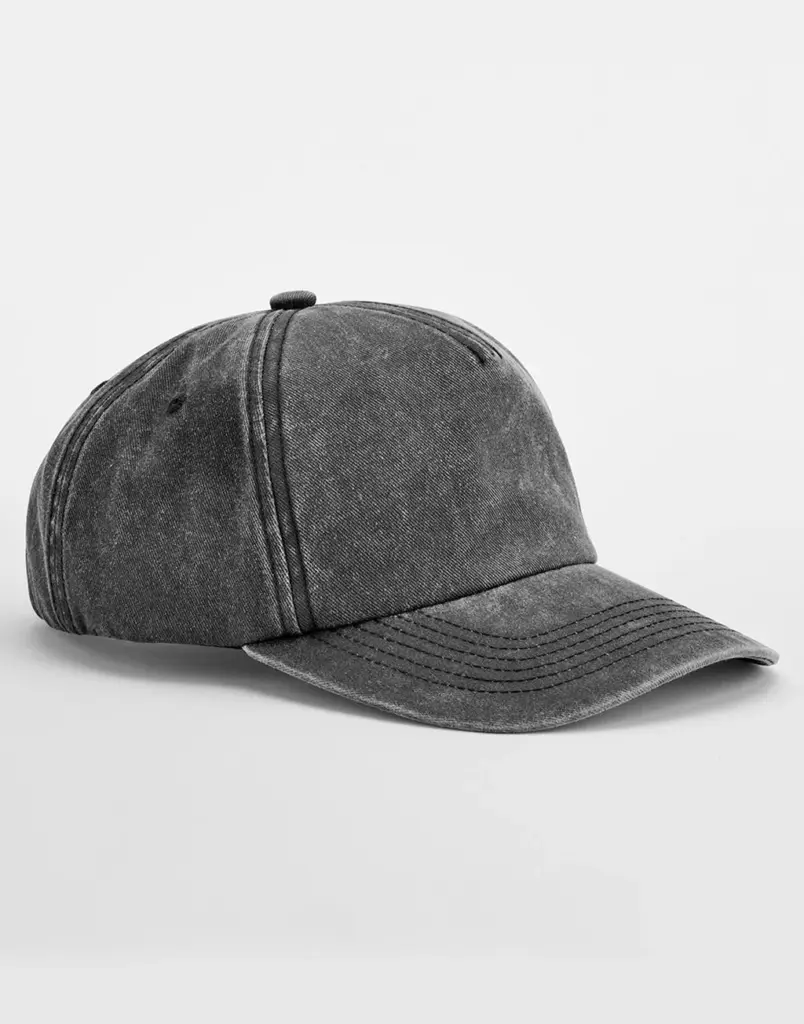 11969 - Relaxed 5 Panel Vintage Cap, vintage black — productfoto 2