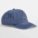 11969 - Relaxed 5 Panel Vintage Cap, vintage denim — productfoto 3