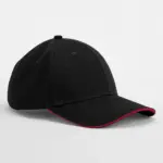 12869 - EarthAware® Clas. Org. Cotton 6 Panel Sandwich P., black / classic red — productfoto 2