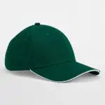 12869 - EarthAware® Clas. Org. Cotton 6 Panel Sandwich P., bottle green/white — productfoto 7