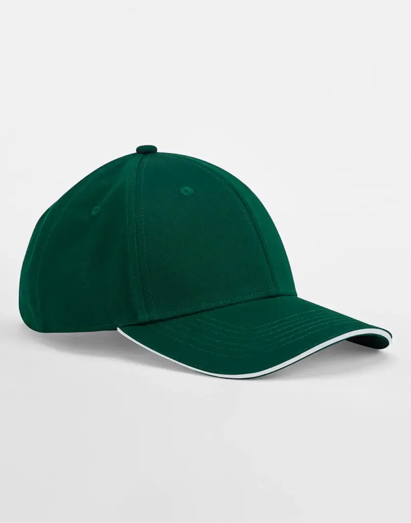 12869 - EarthAware® Clas. Org. Cotton 6 Panel Sandwich P., bottle green/white — productfoto 7