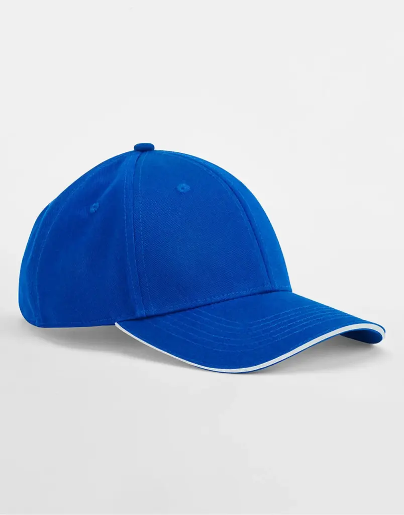 12869 - EarthAware® Clas. Org. Cotton 6 Panel Sandwich P., bright royal / white — productfoto 5