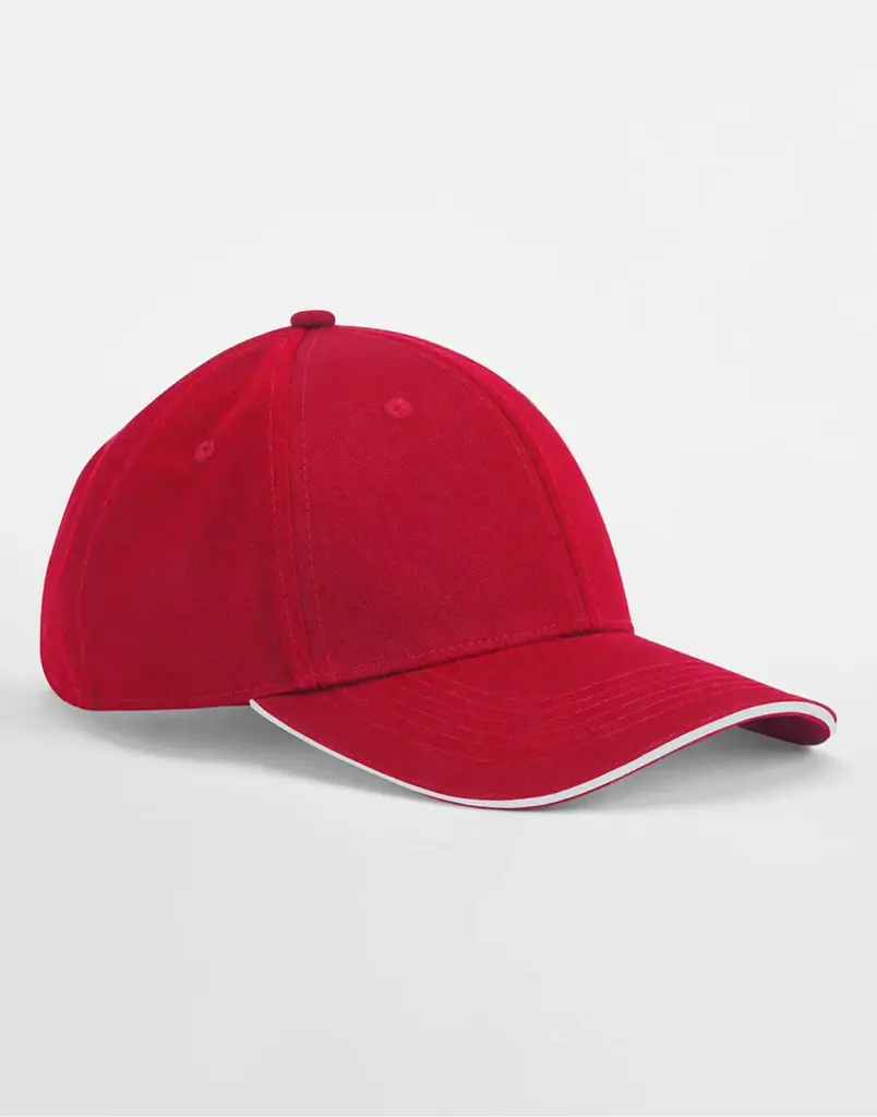 12869 - EarthAware® Clas. Org. Cotton 6 Panel Sandwich P., classic red / white — productfoto 6