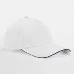 12869 - EarthAware® Clas. Org. Cotton 6 Panel Sandwich P., white / french navy