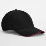 13169 - EarthAware® Clas. Org. Cotton 5 Panel Sandwich Peak, black / classic red — productfoto 2